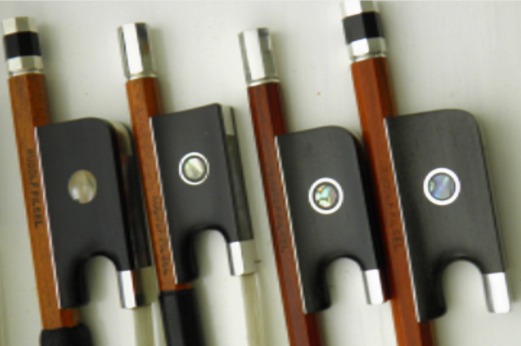 Hand crafted violin, viola and cello bows